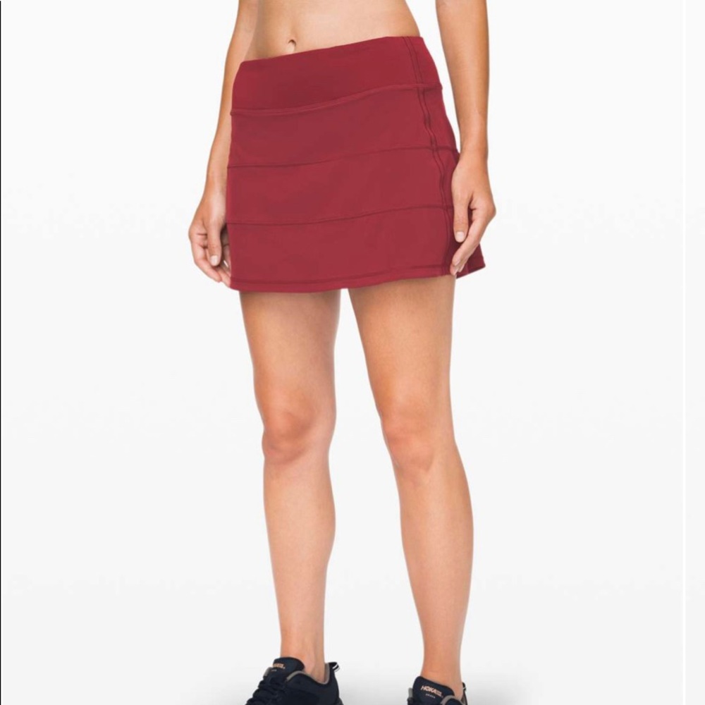 NWT Lululemon Pace Rival Skirt (Tall) 15" Chianti